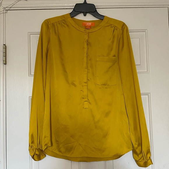 Silk yellow blouse - Picture 1 of 2